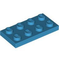 Lego destička 2x4, azurová tmavá (6089839, 6210675)
